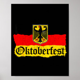 deutsches Bier Männer Frauen Vintage deutsche Flag Poster