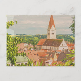 Deutsches Dorf im Vintagen Stil Postkarte