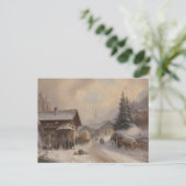 Deutsches Dorf im Winter Postkarte (Stehend Vorderseite)
