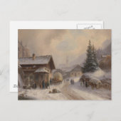 Deutsches Dorf im Winter Postkarte (Vorne/Hinten)