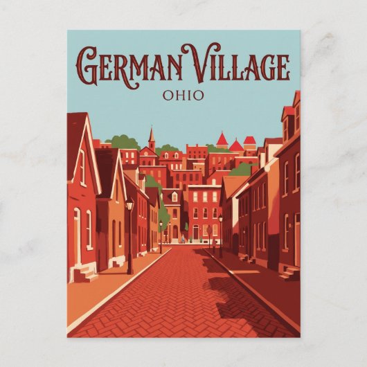 Deutsches Dorf USA Postkarte (Vorderseite)