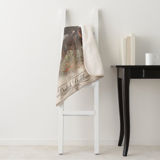 Deutsches Drahthaar-Bindeband Außenkissen Sherpadecke (Beispiel)