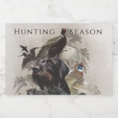 Deutsches Drahthaar Pointer Alkoholflaschenetikett (Einzelnes Label)