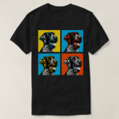 Deutsches Drahthaar Pointer Art Hund Lover Geschen T-Shirt (Design vorne)