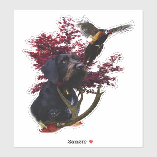 Deutsches Drahthaar Pointer Aufkleber (Blatt)