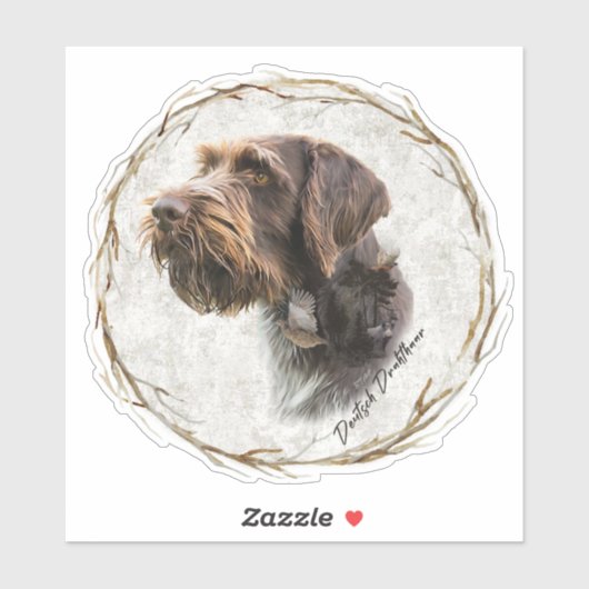 Deutsches Drahthaar Pointer Aufkleber (Blatt)