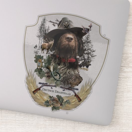 Deutsches Drahthaar Pointer Aufkleber (Detail)