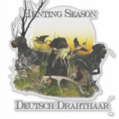 Deutsches Drahthaar Pointer Aufkleber (Vorderseite)