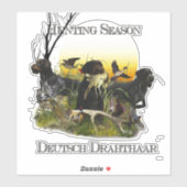 Deutsches Drahthaar Pointer Aufkleber (Blatt)