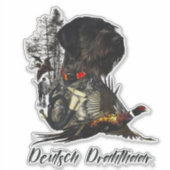 Deutsches Drahthaar Pointer Aufkleber (Vorderseite)