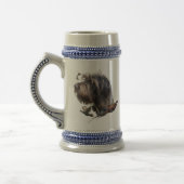 Deutsches Drahthaar Pointer Bierglas (Links)