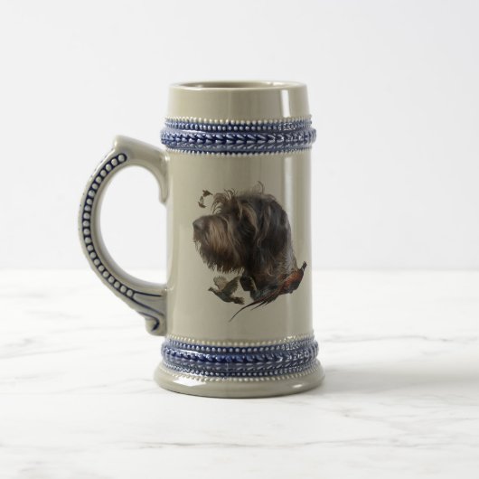 Deutsches Drahthaar Pointer Bierglas (Links)