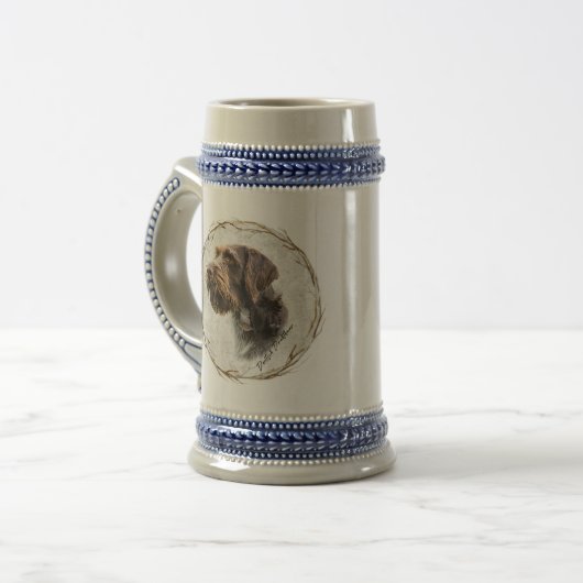 Deutsches Drahthaar Pointer Bierglas (Vorderseite Links)