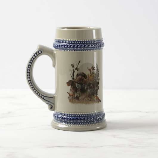 Deutsches Drahthaar Pointer Bierglas (Links)
