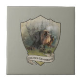 Deutsches Drahthaar Pointer, Boarenjagd Fliese (Vorderseite)