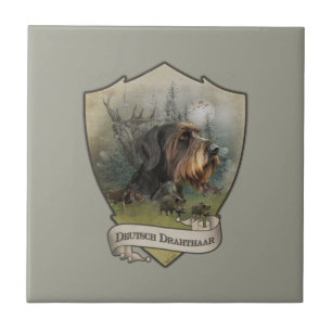 Deutsches Drahthaar Pointer, Boarenjagd Fliese