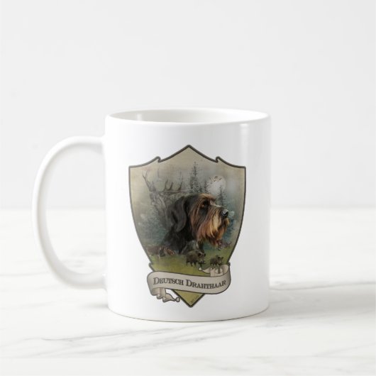 Deutsches Drahthaar Pointer, Boarenjagd Kaffeetasse (Links)