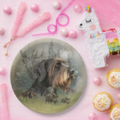 Deutsches Drahthaar Pointer, Boarenjagd Pappteller (Party)