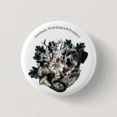Deutsches Drahthaar Pointer Button (Vorderseite)