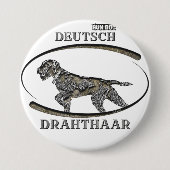 Deutsches Drahthaar Pointer Button (Vorderseite)