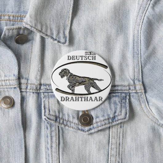 Deutsches Drahthaar Pointer Button (Beispiel)