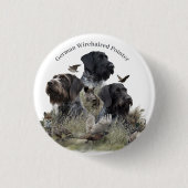 Deutsches Drahthaar Pointer Button (Vorderseite)