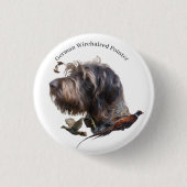 Deutsches Drahthaar Pointer Button (Vorderseite)
