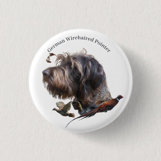 Deutsches Drahthaar Pointer Button (Vorderseite)