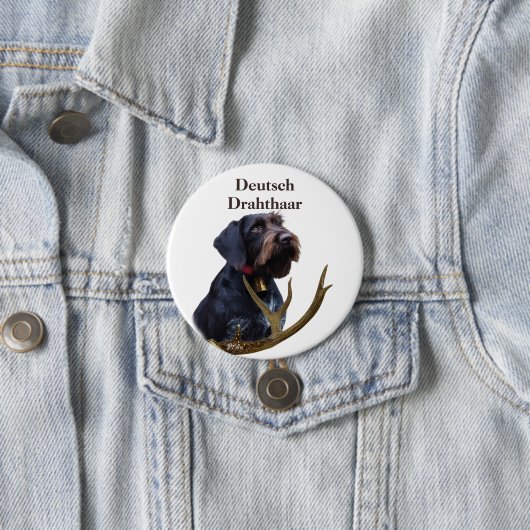 Deutsches Drahthaar Pointer Button (Beispiel)