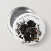 Deutsches Drahthaar Pointer Button (Vorne & Hinten)
