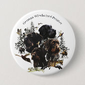 Deutsches Drahthaar Pointer Button (Vorderseite)