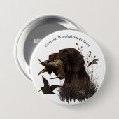 Deutsches Drahthaar Pointer Button (Vorne & Hinten)