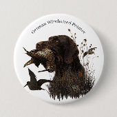 Deutsches Drahthaar Pointer Button (Vorderseite)