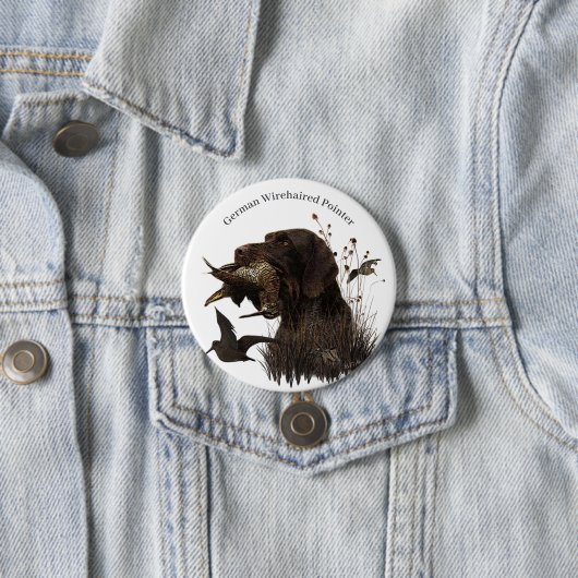 Deutsches Drahthaar Pointer Button (Beispiel)