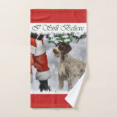 Deutsches Drahthaar Pointer Christmas Badhandtuch Set (Handtuch)