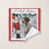 Deutsches Drahthaar Pointer Christmas Badhandtuch Set (Waschlappen)