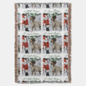 Deutsches Drahthaar Pointer Christmas Decke (Vorderseite Vertikal)