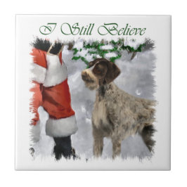 Deutsches Drahthaar Pointer Christmas Fliese