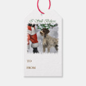 Deutsches Drahthaar Pointer Christmas Geschenkanhänger (Vorderseite)