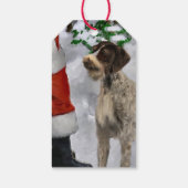Deutsches Drahthaar Pointer Christmas Geschenkanhänger (Rückseite)