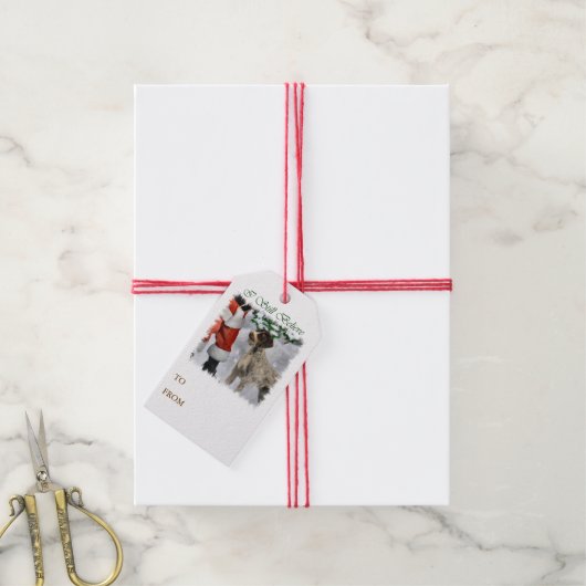 Deutsches Drahthaar Pointer Christmas Geschenkanhänger (Mit Garn)
