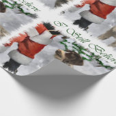 Deutsches Drahthaar Pointer Christmas Geschenkpapier (Ecke)