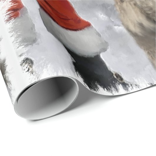 Deutsches Drahthaar Pointer Christmas Geschenkpapier (Rolleneckpunkt)