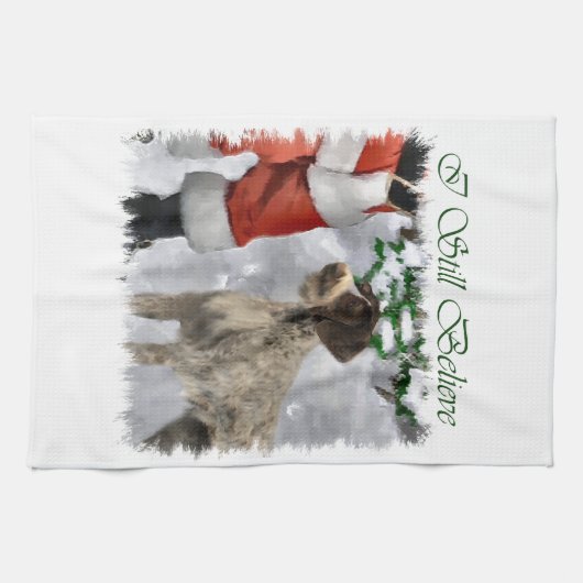 Deutsches Drahthaar Pointer Christmas Handtuch (Horizontal)