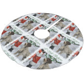 Deutsches Drahthaar Pointer Christmas Polyester Weihnachtsbaumdecke (Schrägansicht)