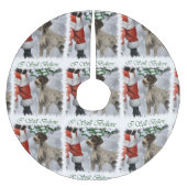 Deutsches Drahthaar Pointer Christmas Polyester Weihnachtsbaumdecke (Vorderseite)