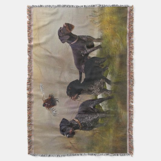 Deutsches Drahthaar Pointer Decke (Vorderseite Vertikal)