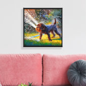 Deutsches Drahthaar Pointer Dog Leinwanddruck (Insitu (Wohnzimmer))
