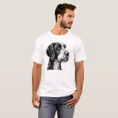 Deutsches Drahthaar Pointer Dog T-Shirt (Vorne ganz)