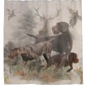 Deutsches Drahthaar Pointer Duschvorhang (Vorderseite)